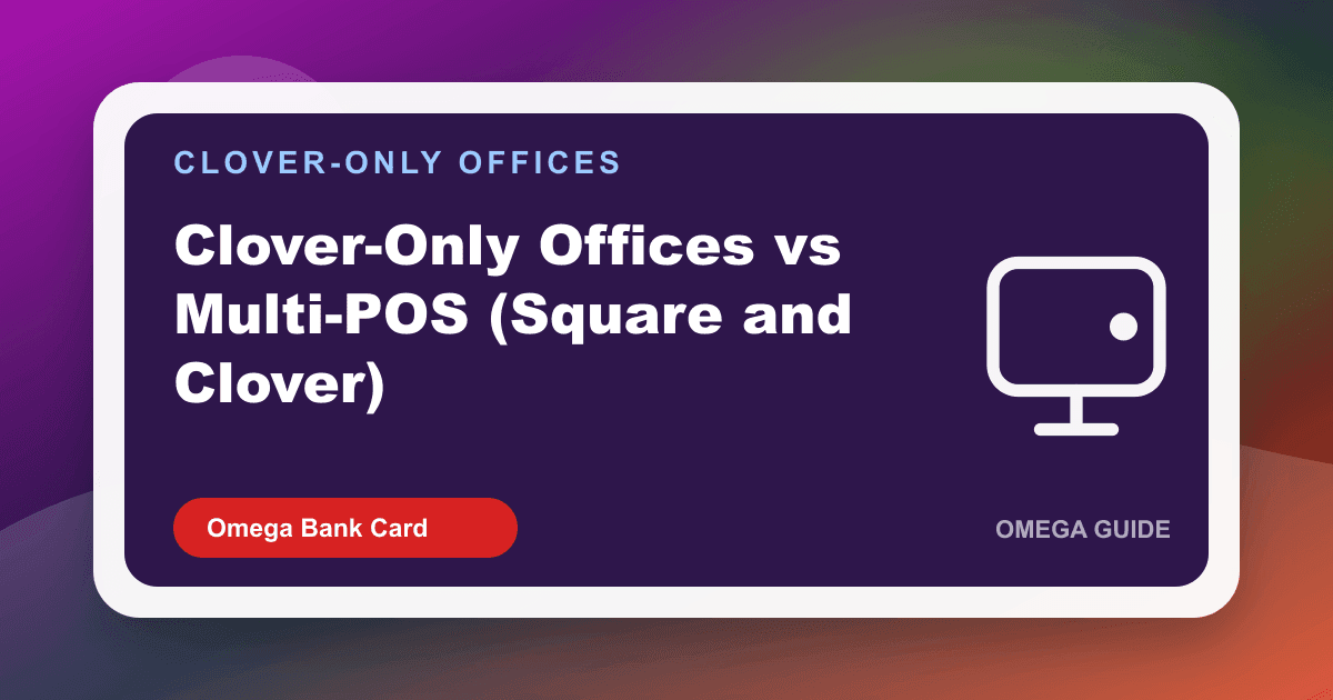 Agent with Square and Clover hardware options versus a Clover-only rate sheet on the same merchant visit
