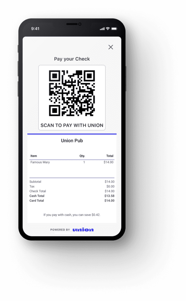 Scan to pay mockup