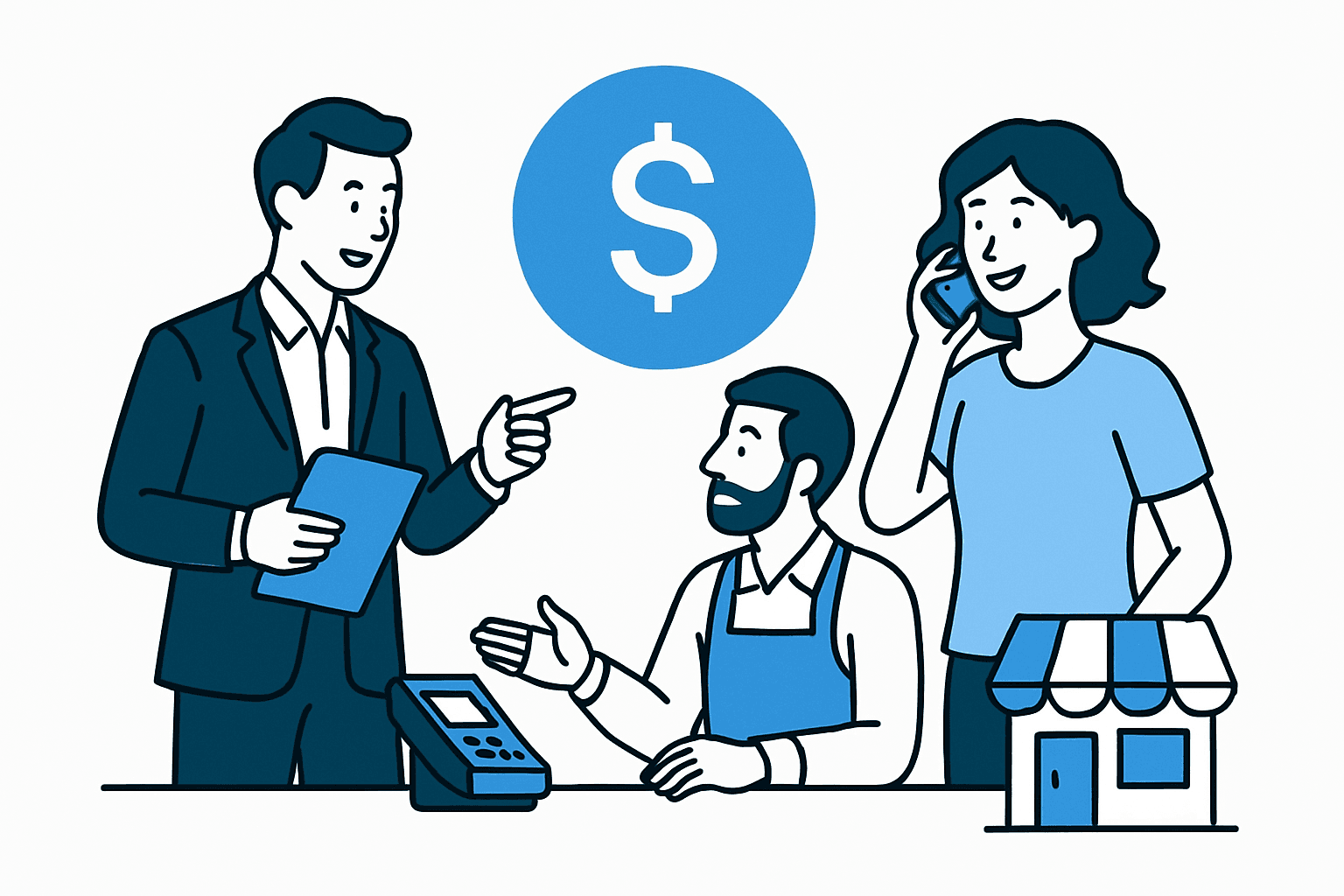 Business partners reviewing growth opportunities