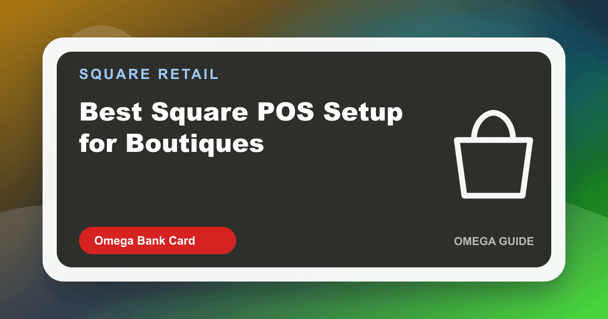 Clothing boutique wrap desk with Square Register dual-screen checkout and Handheld for floor selling
