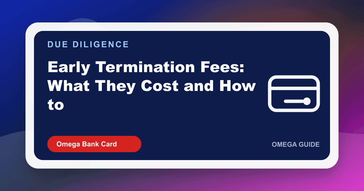 Business owner reading a merchant processing contract for early termination fees and equipment lease buyout