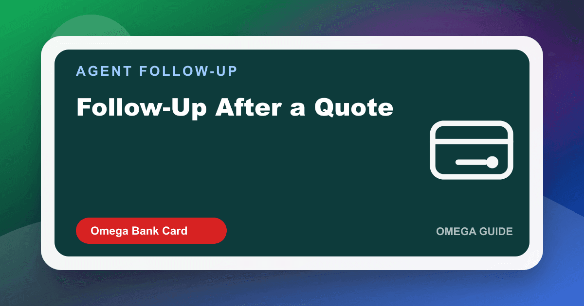 Agent logging a quote follow-up in a portal with a written next step instead of daily check-in texts
