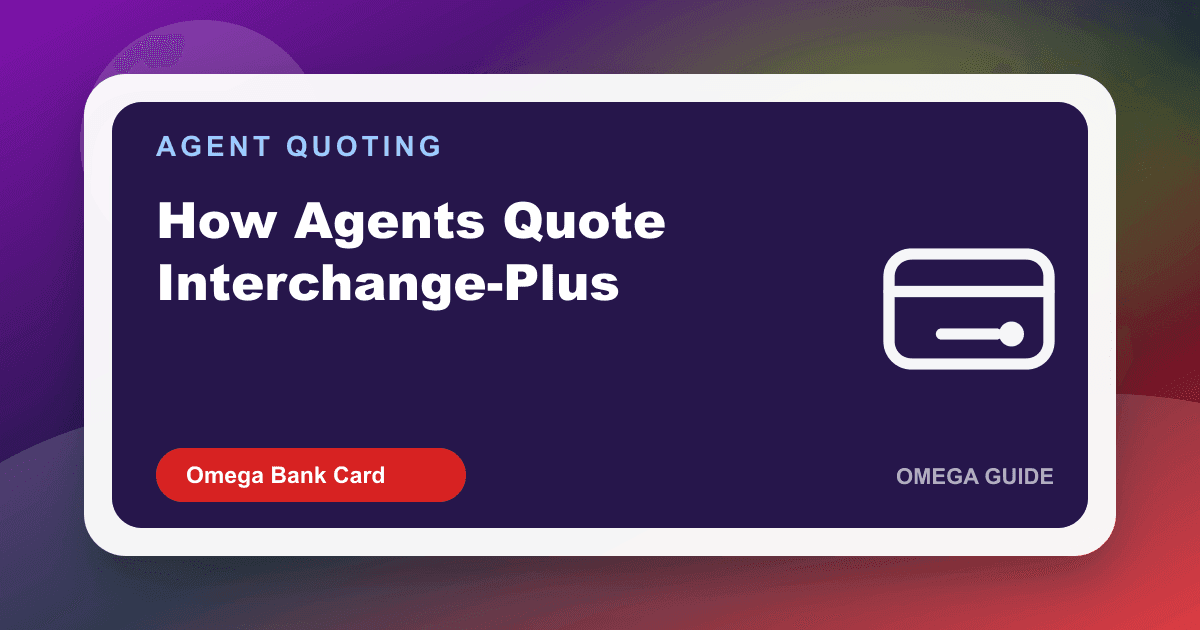 Agent building an interchange-plus quote from a merchant processing statement