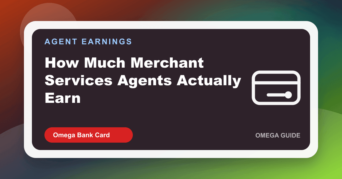 Realistic merchant services residual income ranges on a notepad, not a get-rich sales graphic