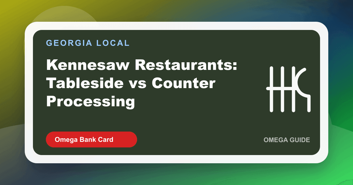 Kennesaw Georgia restaurant choosing between counter POS and tableside handheld payment processing