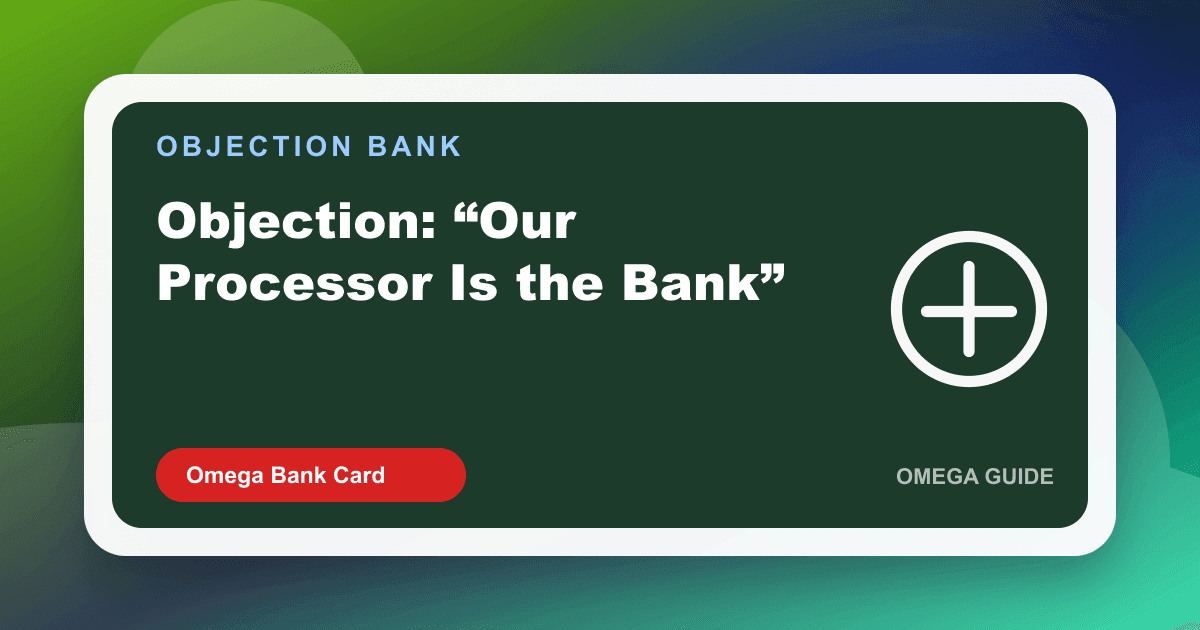 Agent explaining an independent merchant account while a shop keeps its bank checking relationship