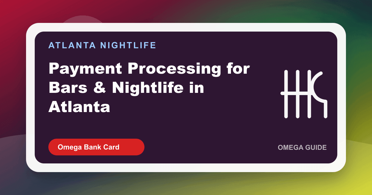 Atlanta bar nightlife credit card terminal open tab tips payment processing cocktail lounge