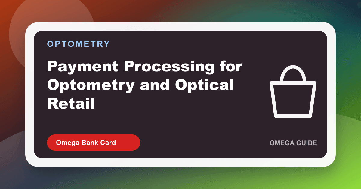 Optometry optical retail desk taking a frame deposit and copay on a dual-purpose POS terminal