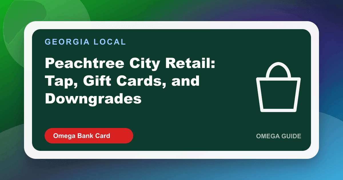 Peachtree City Georgia boutique wrap desk with tap-to-pay and gift cards at The Avenue