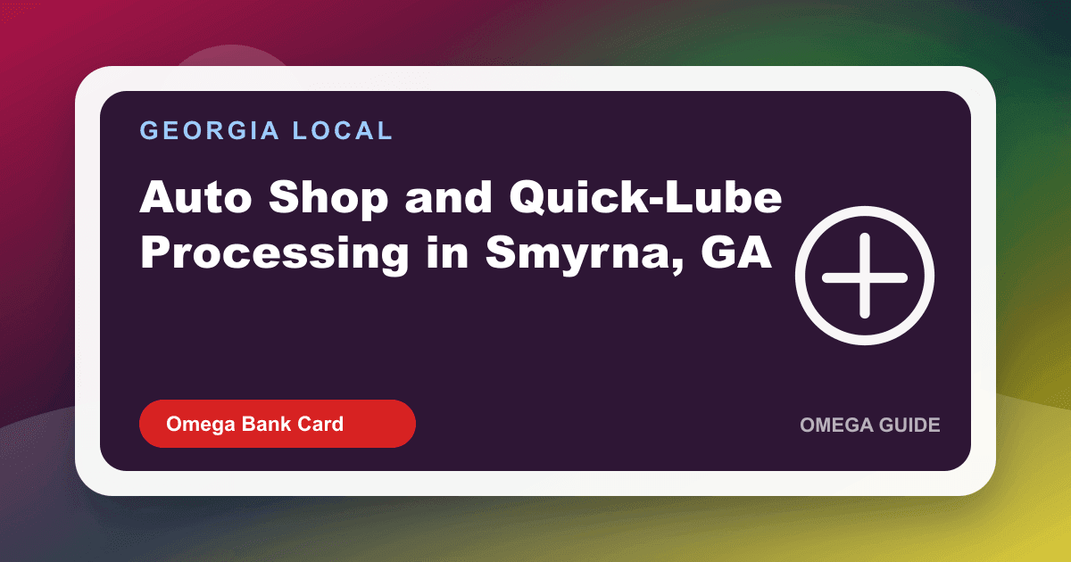 Smyrna Georgia auto shop service writer collecting payment on a countertop terminal with repair orders