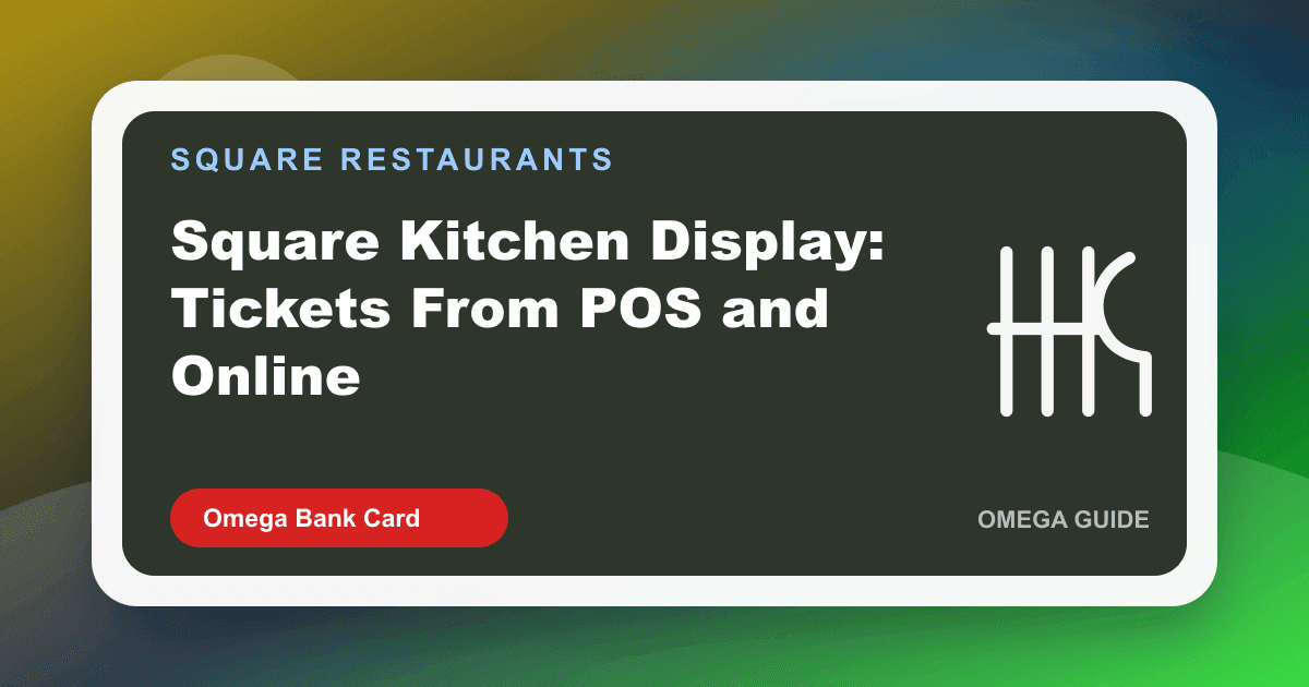 Square kitchen display system showing live restaurant tickets at the expo pass