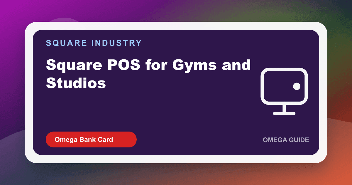 Fitness studio front desk using Square Terminal for drop-in payments and class check-in