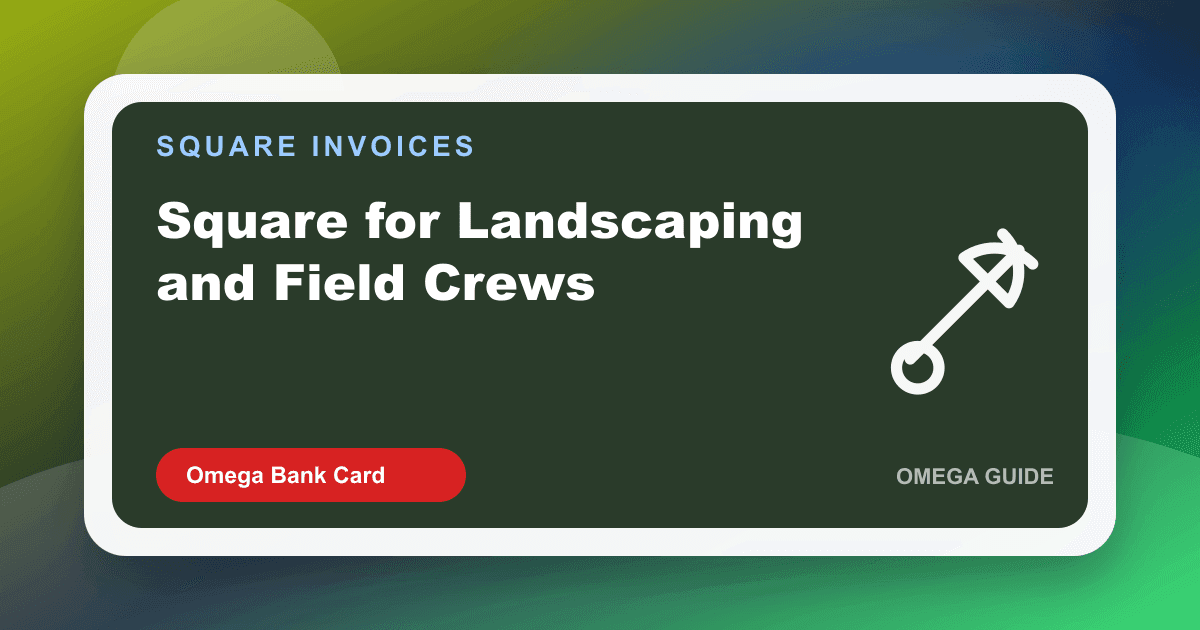 Landscaping crew supervisor taking payment on Square Reader at a residential job site