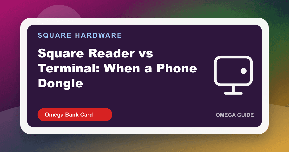 Square Reader for contactless and chip next to Square Terminal all-in-one POS, mobile versus counter payments