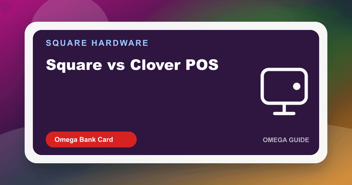 Independent merchant comparing Square Register and Clover Mini 3 on the same counter