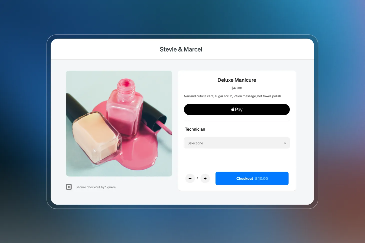 Square Appointments client and service workflow