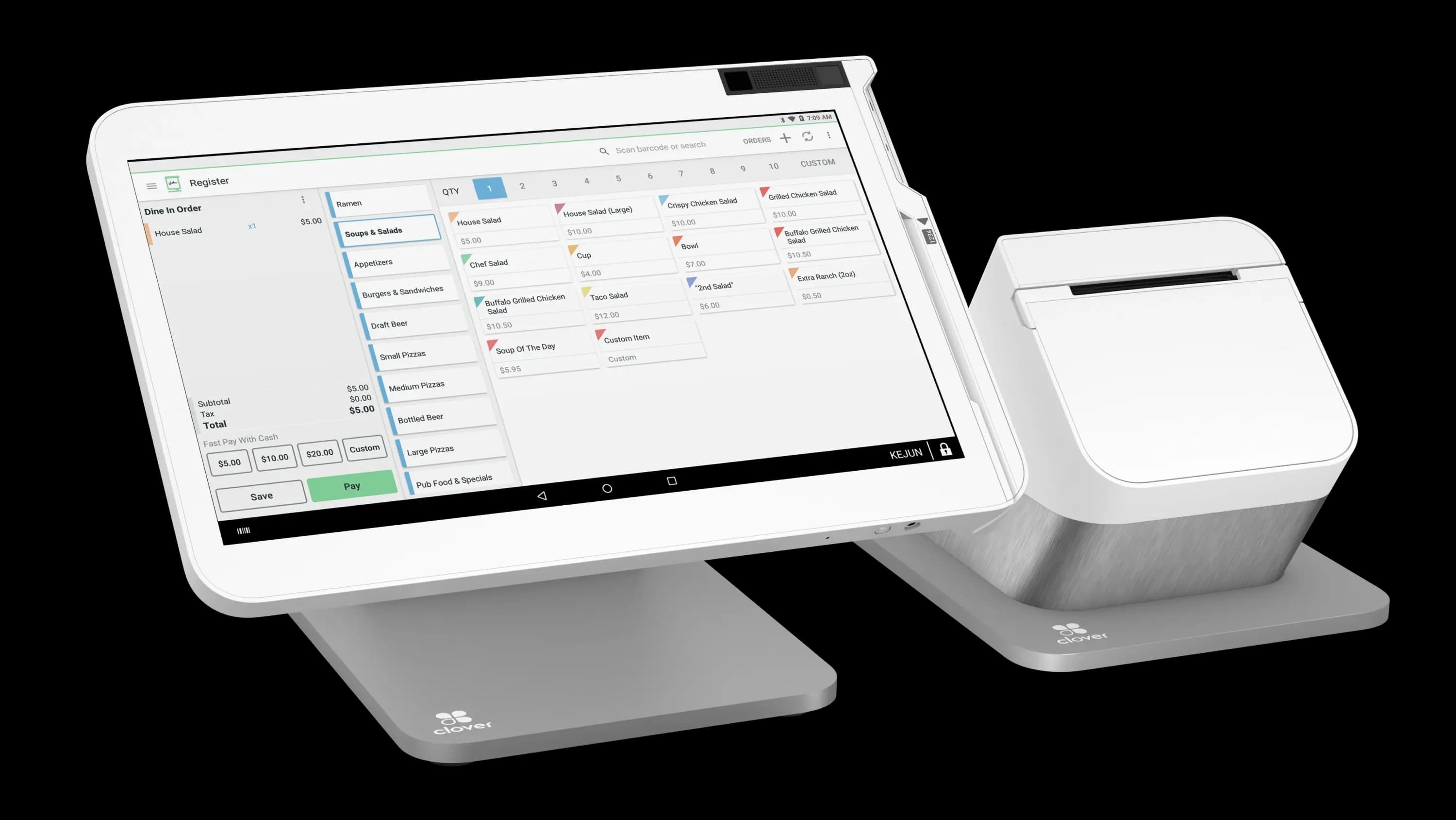Clover Station Solo POS: example of hardware available to qualified dual pricing merchants