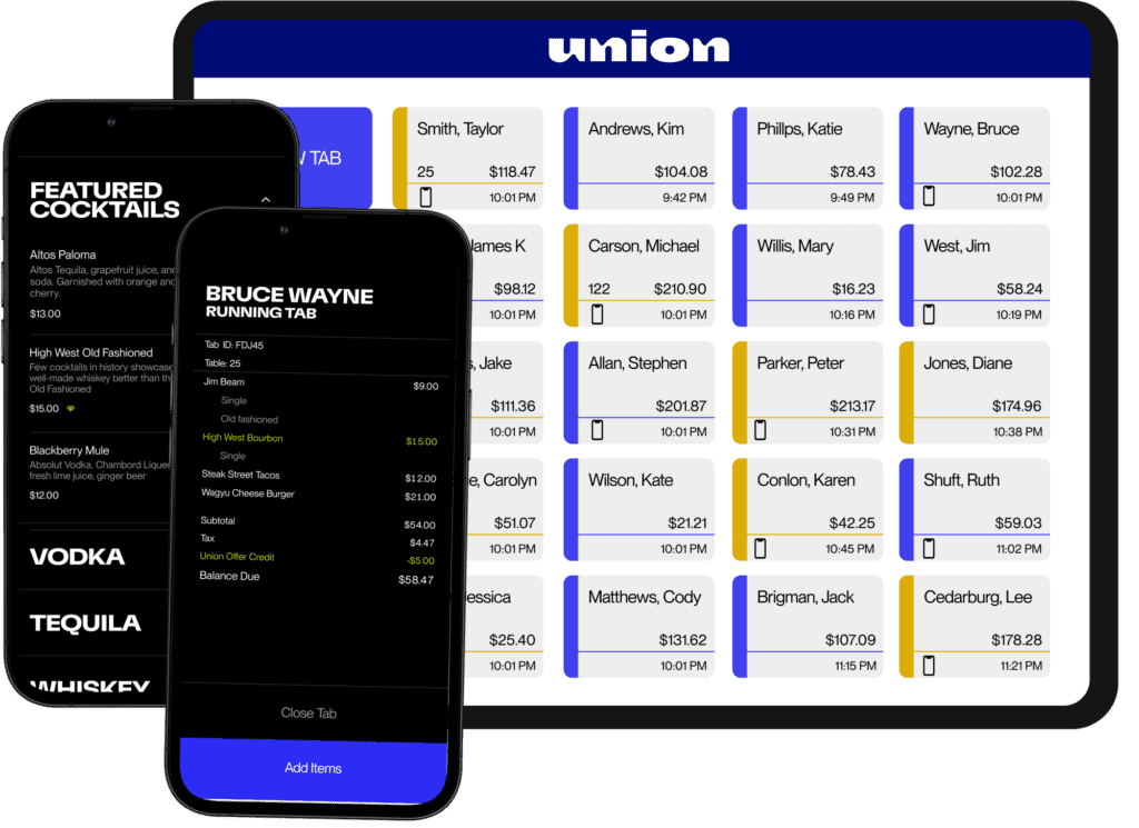 Union POS revenue and operations dashboard